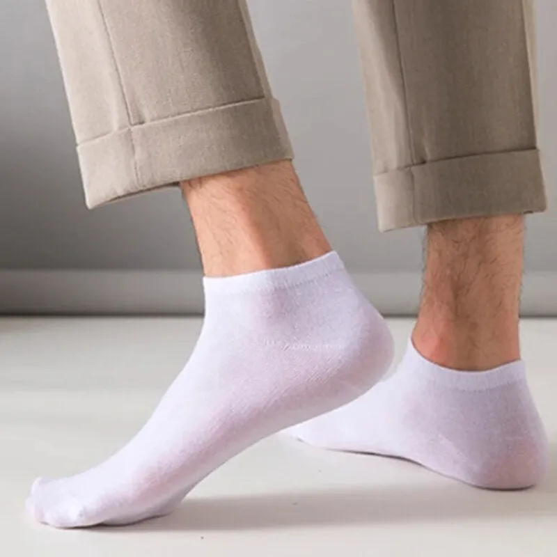10 Pairs Women/Men Boat Socks Invisible Low Cut Silicone Non-slip Summer No-show Ankle Socks Solid Color Casual Breathable
