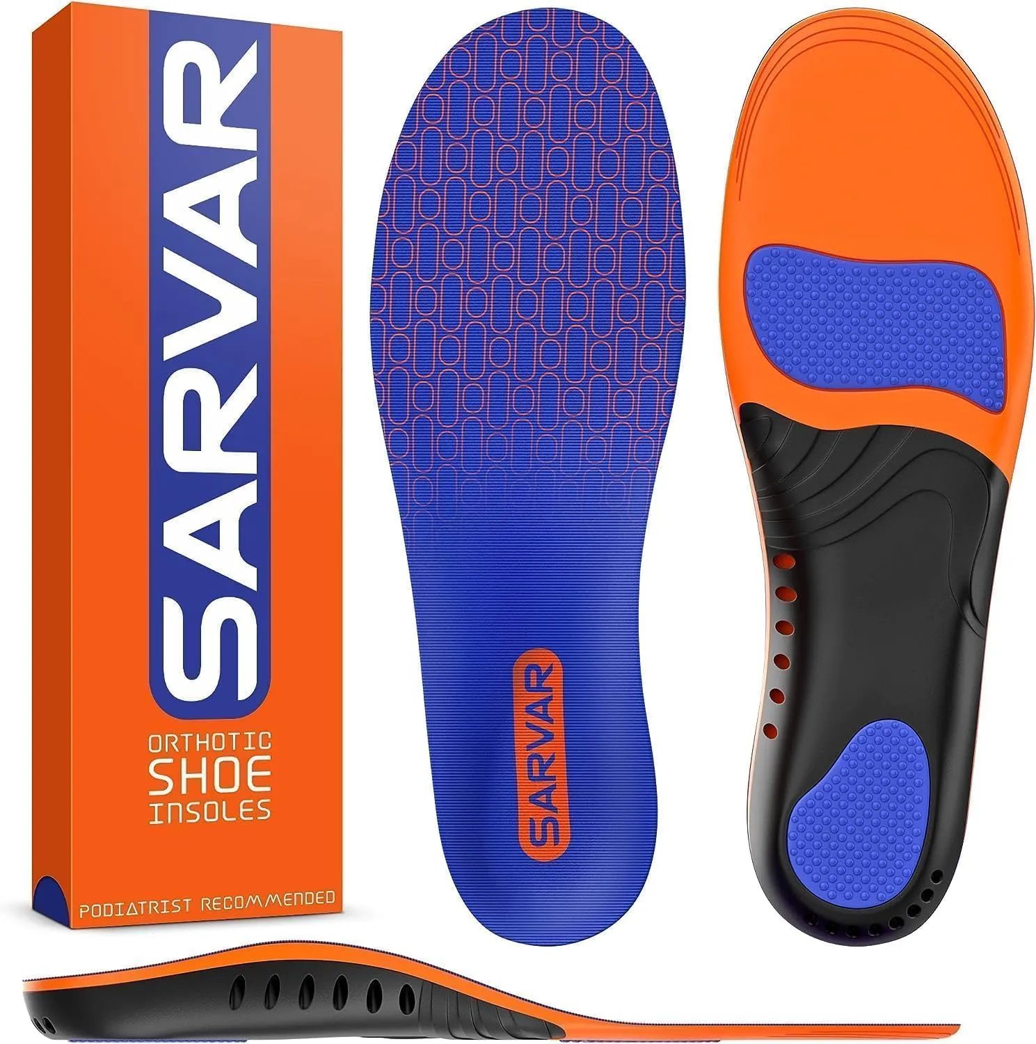 220  lbs Heavy Duty Support Plantar Fasciitis Insoles Arch Support Orthotic Inserts Insoles for Big & Tall Men Women, Work Boot Shoe Insole, Flat Feet Orthotic Insert (XS, Indigo)