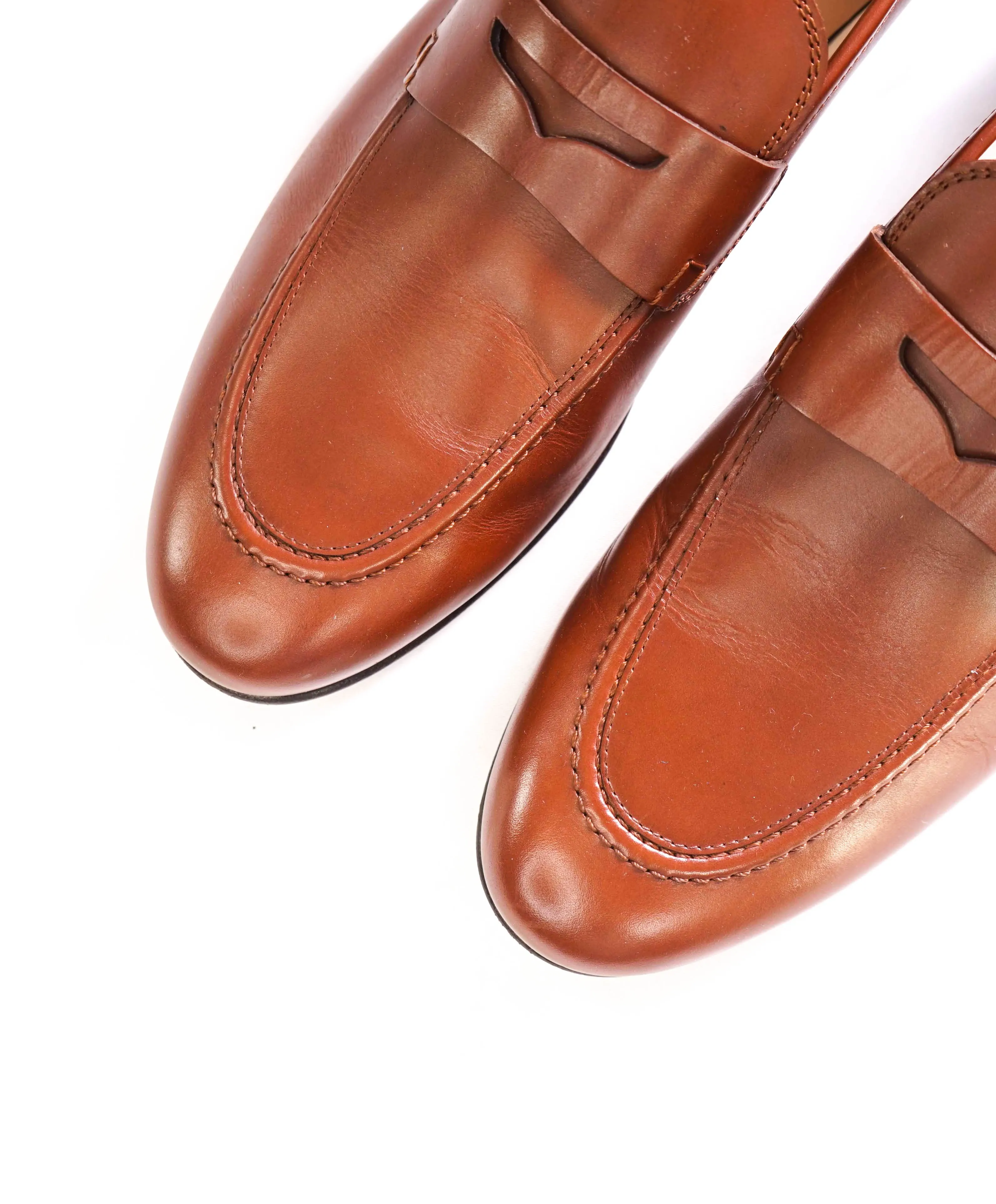 $895 SALVATORE FERRAGAMO - “GOYA" Brown Gancini Loafers - 11 EE