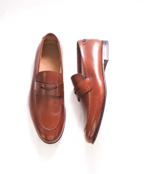 $895 SALVATORE FERRAGAMO - “GOYA" Brown Gancini Loafers - 11 EE