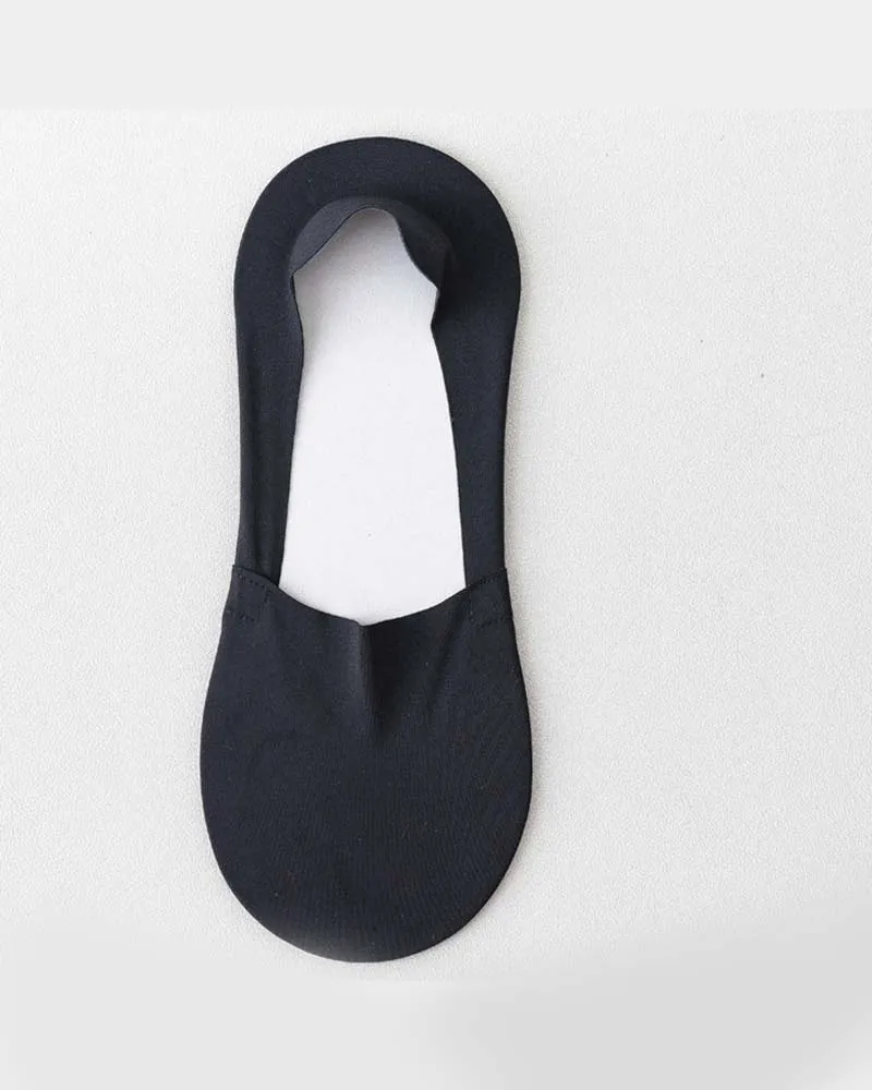 Anti-slip invisible cotton socks
