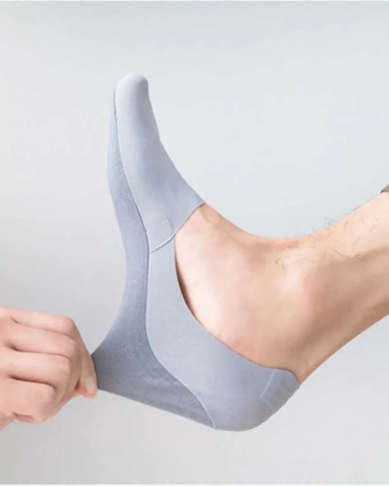 Anti-slip invisible cotton socks