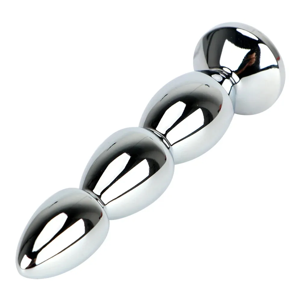 Big Size Jewel Anal Plug Massage Metal Anal Beads for Women & Men