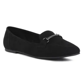 Black Metal Detail Loafer