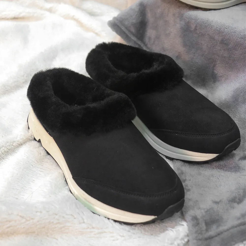 BMS Furry Slip-On Mules (Nero)