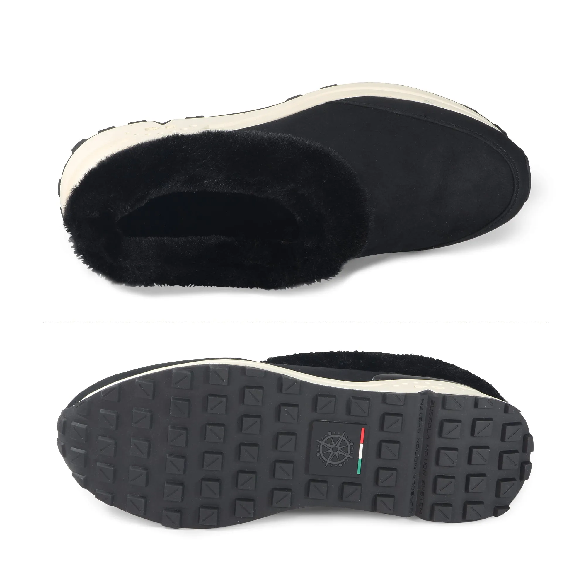 BMS Furry Slip-On Mules (Nero)