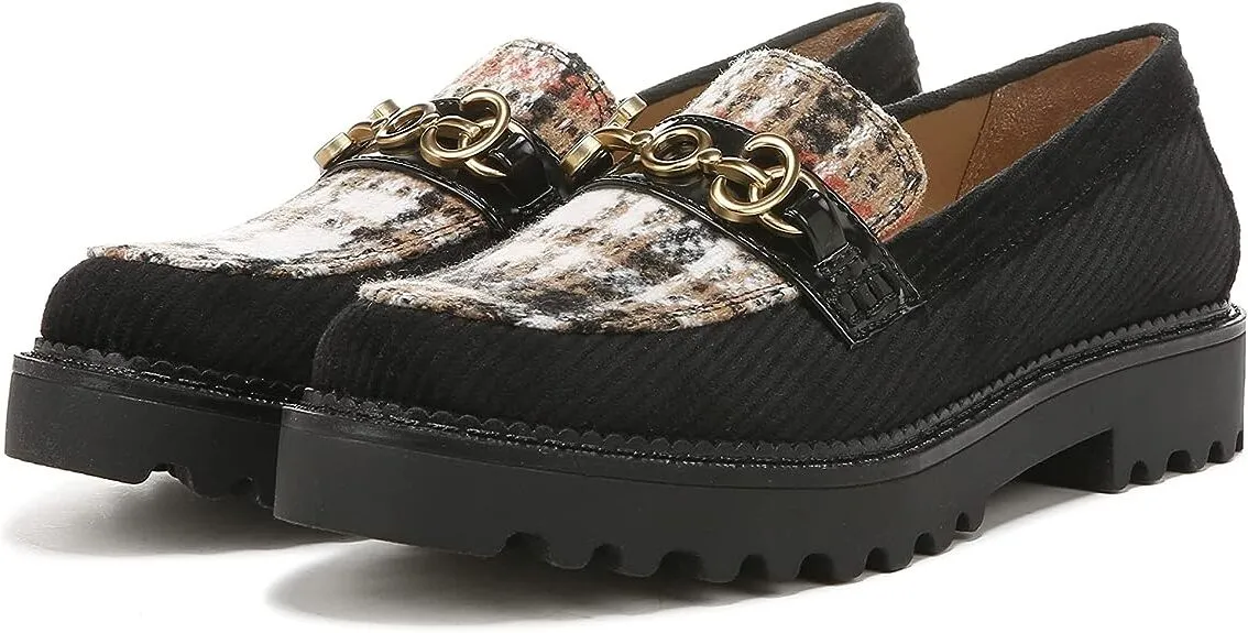 Circus By Sam Edelman Deana Black/Black Multi/Black Rounded Toe Slip On Loafers