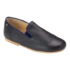 David - Navy Soft Leather Slip On for Boy by Manuela de Juan