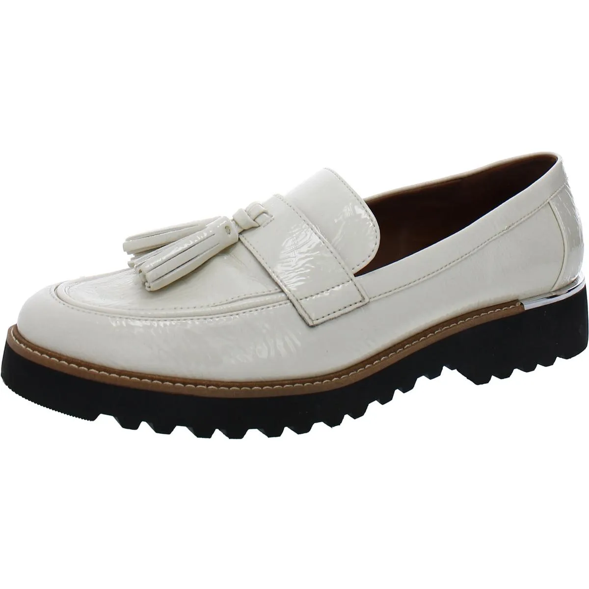 Franco Sarto Womens Carolynn Cushioned Footbed Slip On Loafers
