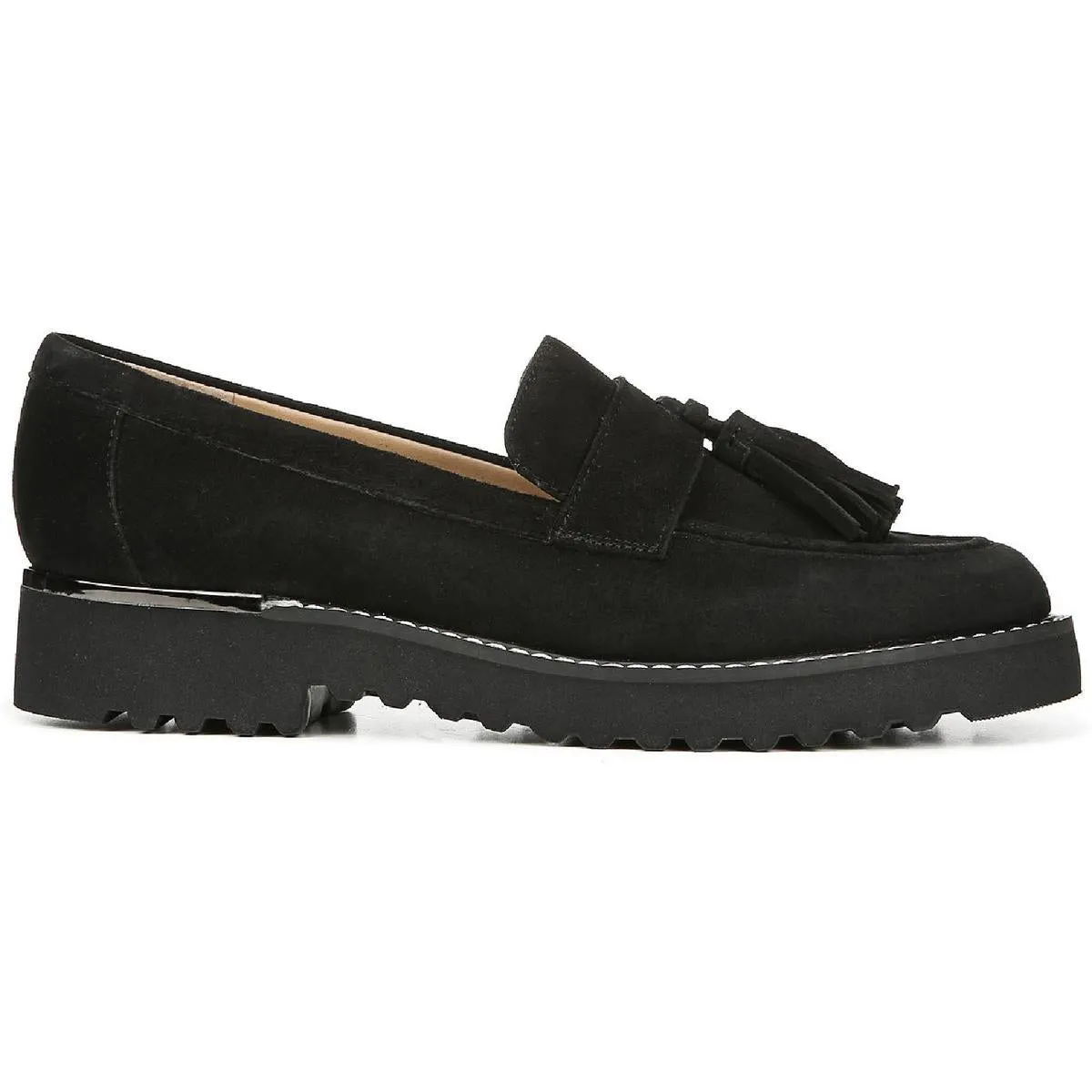 Franco Sarto Womens Carolynn Cushioned Footbed Slip On Loafers