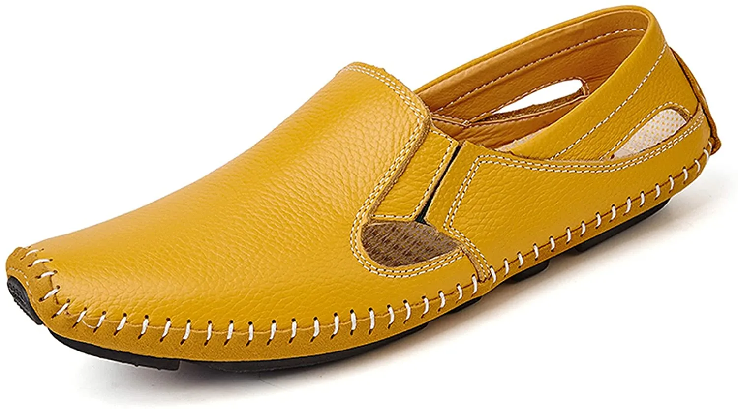 Leather Fashion Slipper Black Casual Slip on Loafers