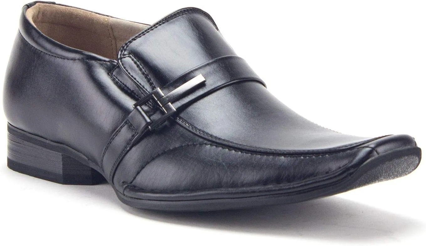 Men's 31192 Classic Square Toe Slip On Moccasin Loafers Dress Shoes