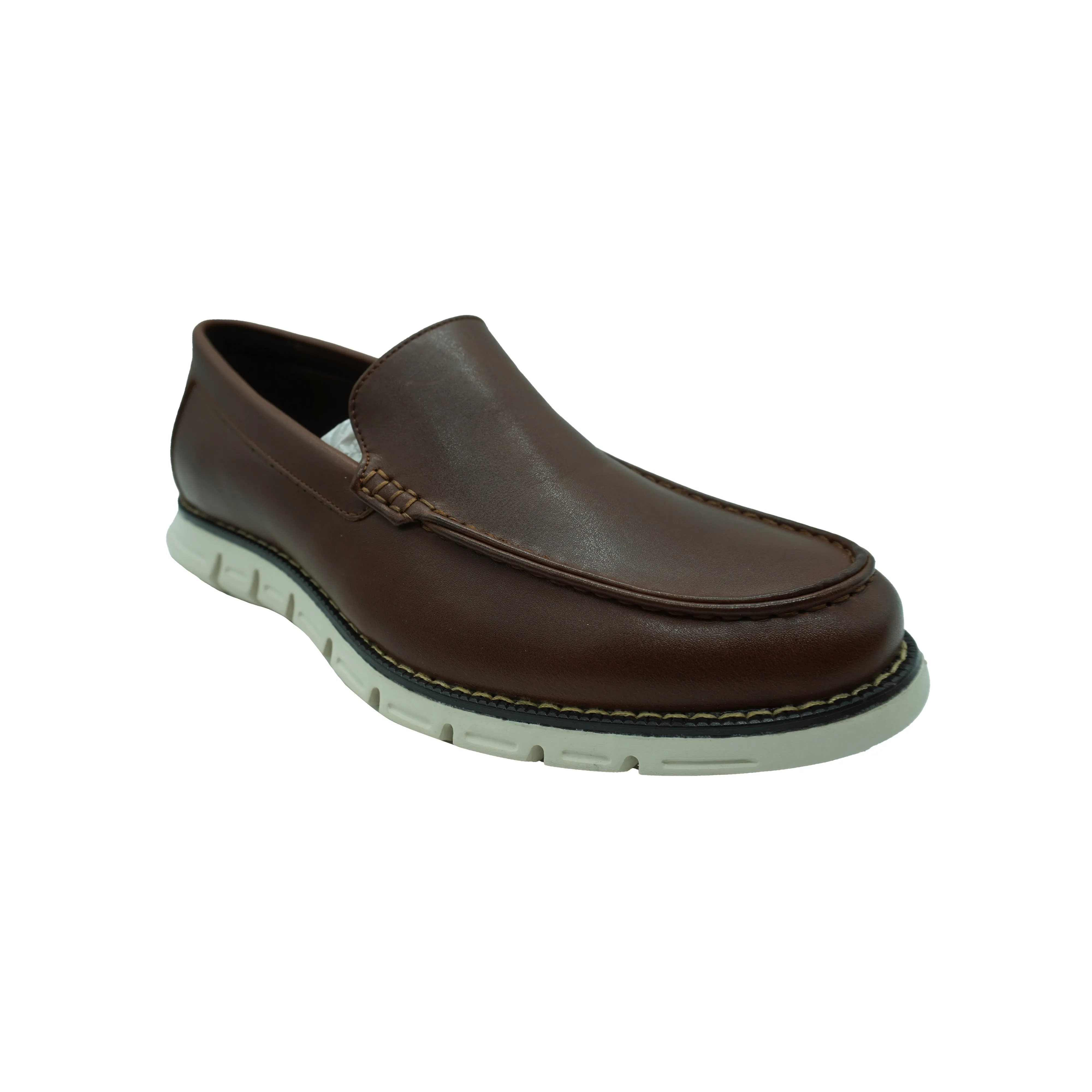 Nautica Men's Slip On Leather Dress Shoes Loafers Brown Size 9.5