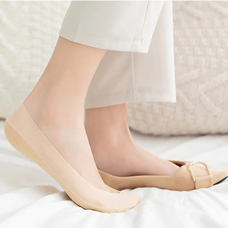 Plus Size Flower Bottom Boat Socks(6 Pairs)