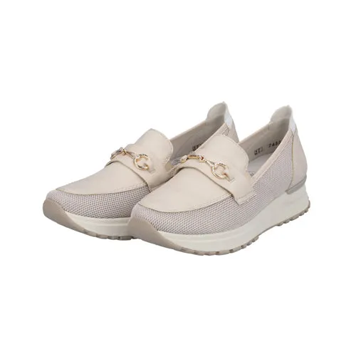 Rieker Ladies Wedge Loafers - N7455-60 - Ivory