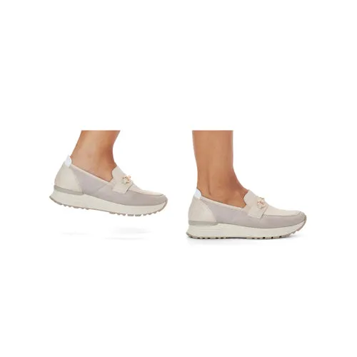 Rieker Ladies Wedge Loafers - N7455-60 - Ivory