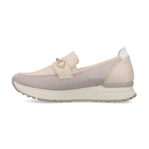 Rieker Ladies Wedge Loafers - N7455-60 - Ivory