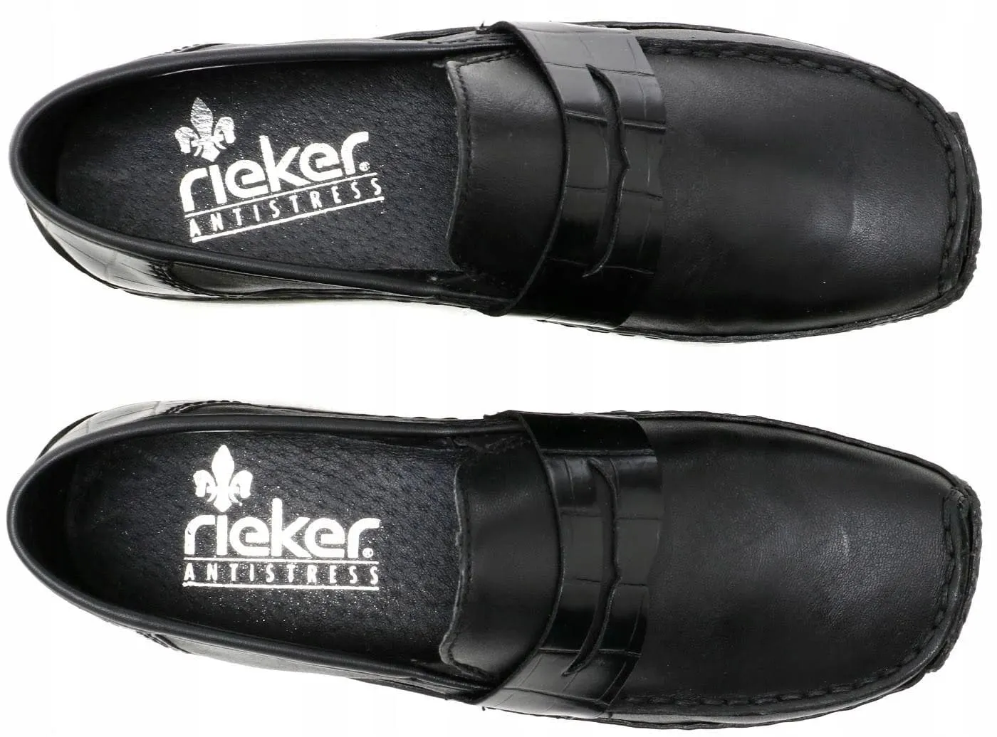 Rieker Women's Slip On Loafers- Black