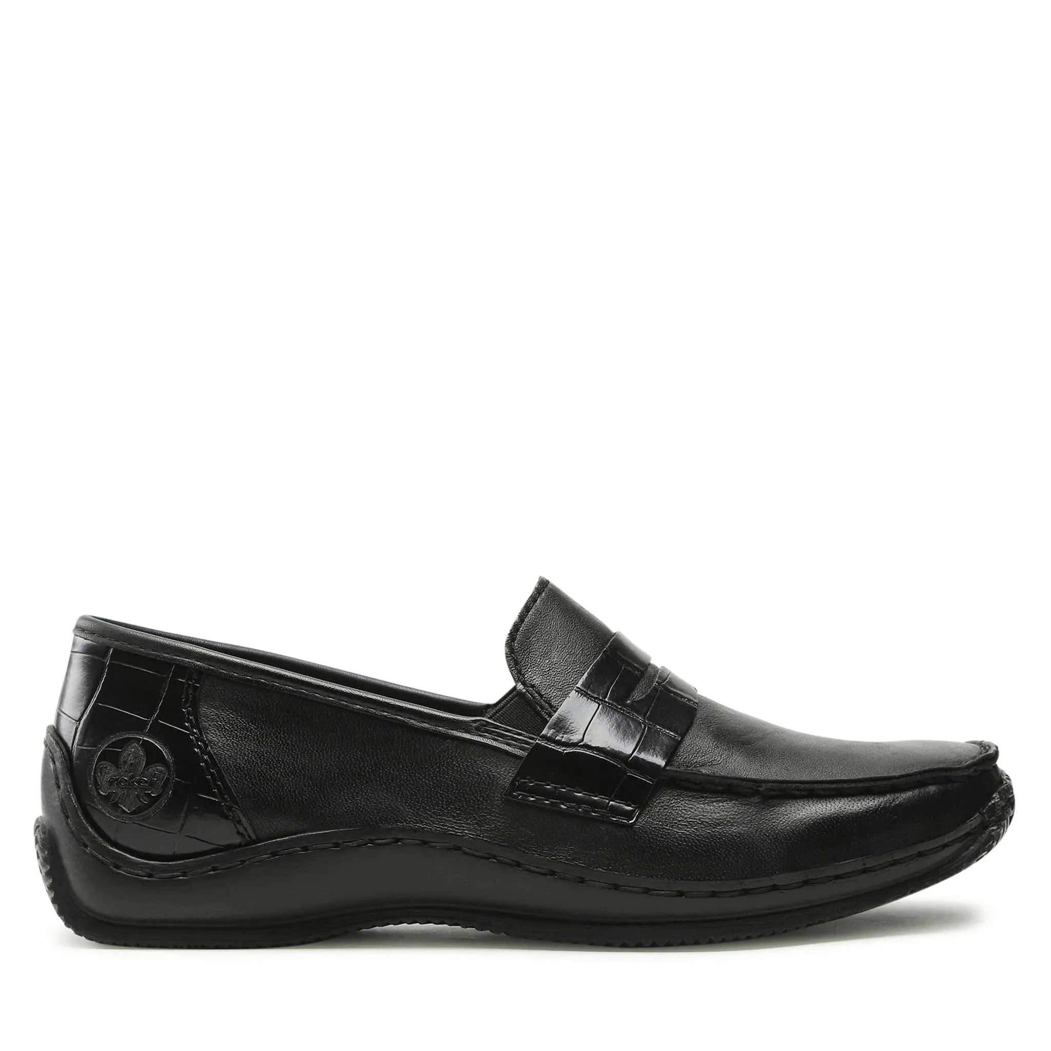 Rieker Women's Slip On Loafers- Black