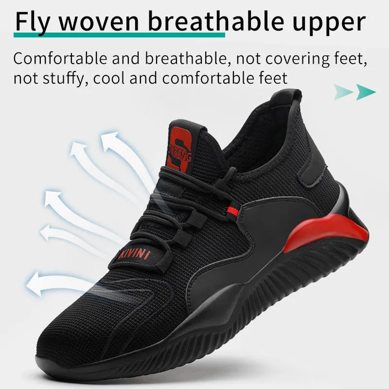 Steel Toe Shoes for Men Women, Anti Slip Safety Shoes Breathable Lightweight Puncture Proof Work Sneakers