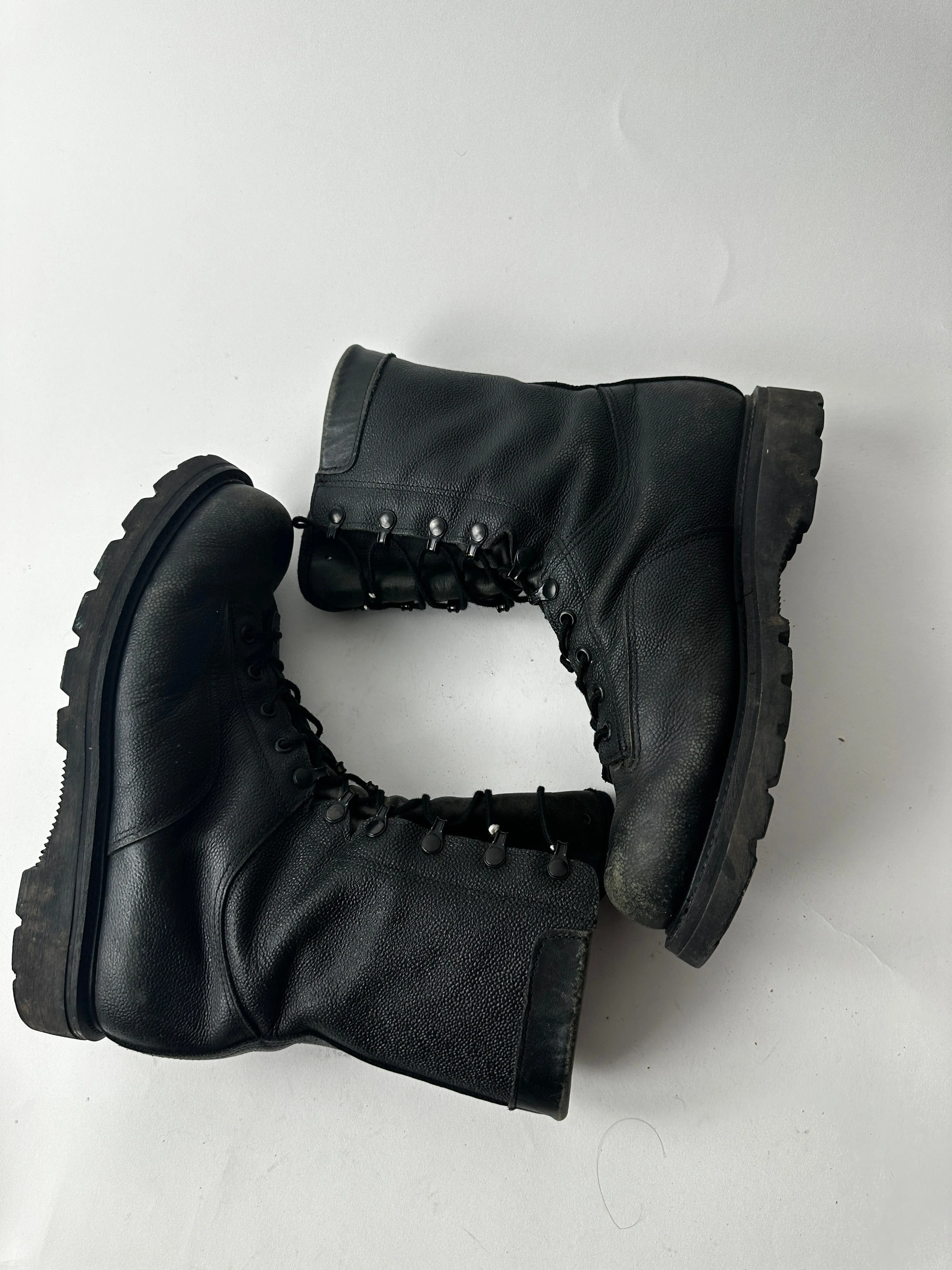 Vintage Boutlet Canadian Combat Boots Mens 11 (280-106) Black Leather