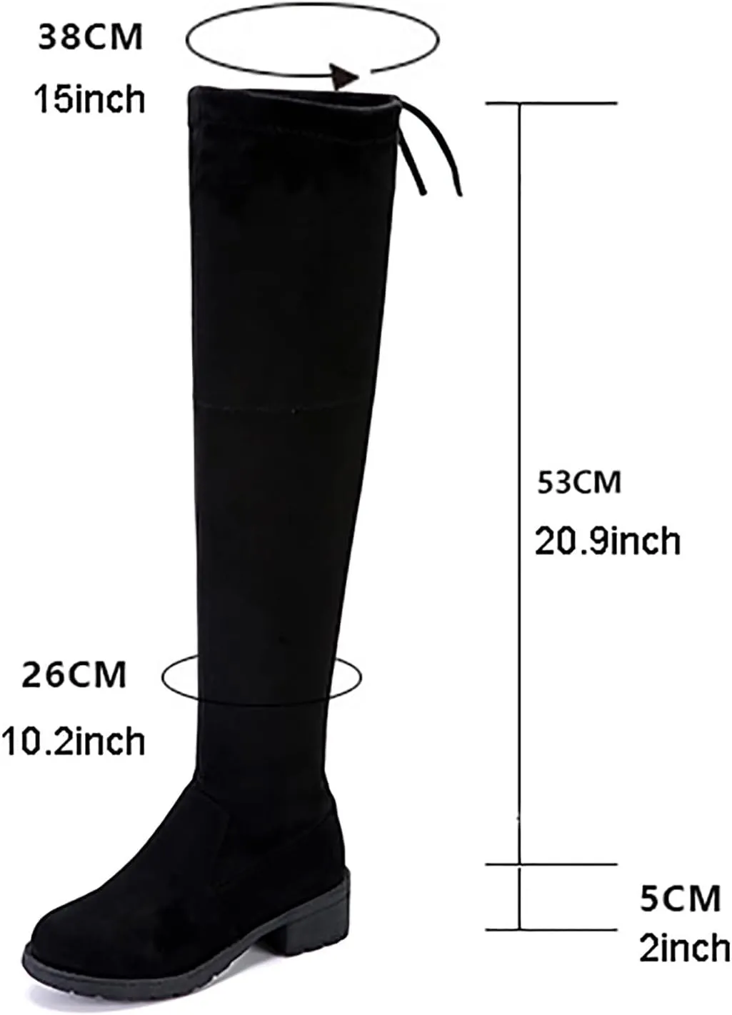 White Cowgirl Boots Strap Back Over Knee Boots Suede Long Boots Comfort Chunky Heels Thigh High Dress Boots